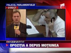 Opozitia a depus motiunea de cenzura