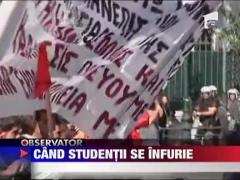 Cand studentii se infurie