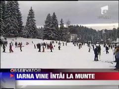 Iarna vine intai la munte
