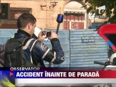 Accident moto inainte de parada