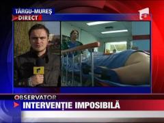 Interventie imposibila! Si-a retezat incheietura