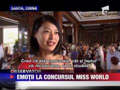 Emotii la concursul Miss World