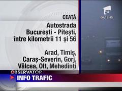 Ceata si carosabil alunecos pe sosele din tara