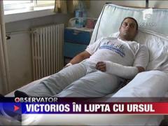 A scapat cu viata dupa ce s-a batut cu ursul