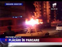 Panica intr-o parcare din Targoviste