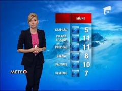 Vremea pentru urmatoarele 3 zile