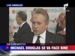 Michael Douglas este pe cale sa castige lupta cu cancerul