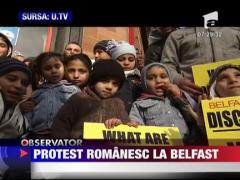Protest romanesc la Belfast