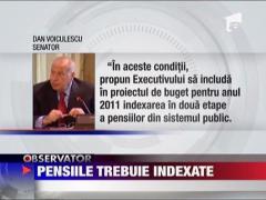 Pensiile trebuie indexate