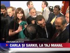Nicolas Sarkozy si Carla Bruni, la Taj Mahal