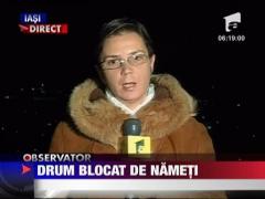 Drum blocat de nameti in Neamt