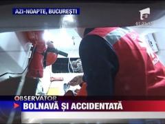 Ambulanta implicata intr-un accident rutier
