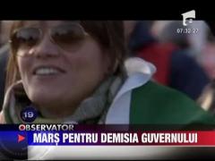 Mars pentru demisia Guvernului Italian