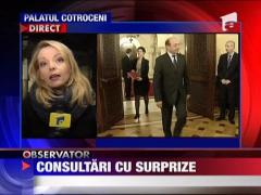 Consultari cu surprize la Palatul Cotroceni