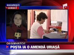 Posta Romana ia o amenda uriasa
