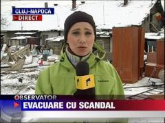 Evacuare cu scandal