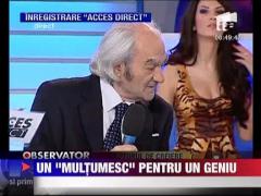 Un "multumesc" pentru un geniu