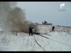 Masina incendiata de suparare