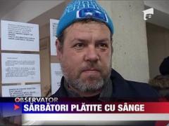 Oameni saraci doneaza sange sa aiba ce pune pe masa de sarbatori