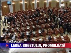 Legea bugetului, promulgata