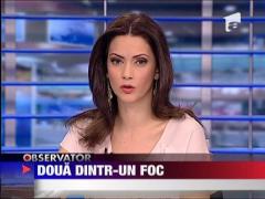 Doua masini incendiate