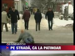 Pe strada, ca la patinoar