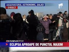 Eclipsa aproape de punctul maxim