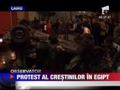 Protest al crestinilor in Egipt