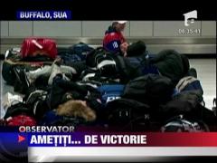 Jucatorii echipei nationale de hochei-juniori a Rusiei s-au facut de ras