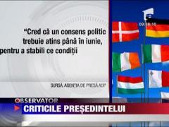 Criticile presedintelui Traian Basescu