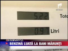 Protest cu bani marunti la benzinari