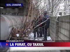 La furat, cu taxiul