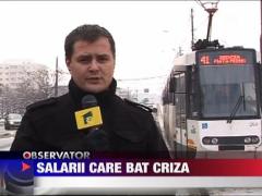 Salariile angajatilor RATB bat criza