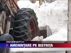 Amenintare de gheata pe raul Bistrita