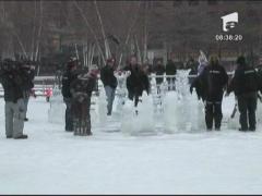 Patinoar trasformat intr-o imensa tabla de sah in SUA