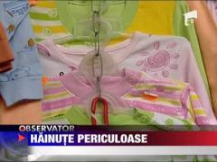 Hainute pentru copii, din materiale toxice