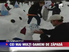 Recordul mondial pentru cei mai multi oameni de zapada