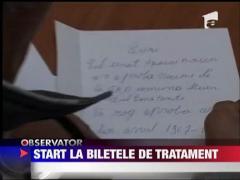 A inceput eliberarea biletelor de tratament