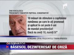 Basescu, dezinteresat de criza