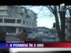 Agentii de la rutiera din Targu-Neamt au lasat opt soferi fara permis in doua ore