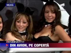 Din avion, pe coperta unei reviste pentru barbati