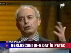 Berlusconi si-a dat in petec la televizor