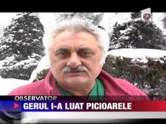 Gerul l-a lasat fara picioare
