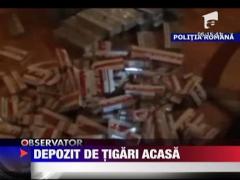 Depozit de tigari in casa unui tanar din Caras Severin