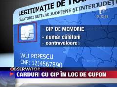 Carduri cu cip in loc de cupon de calatorie