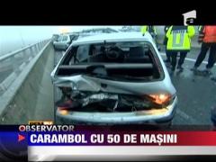 50 de masini au fost implicate intr-un carambol in Franta