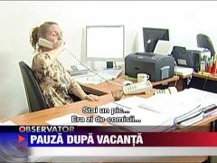 La Parlament munca incepe cu o pauza