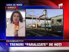 Trenuri "paralizate" de hoti