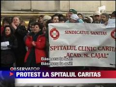 Protest la spitalul Caritas
