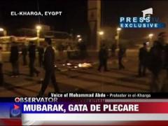 Hosni Mubarak si-ar putea da demisia in aceasta seara